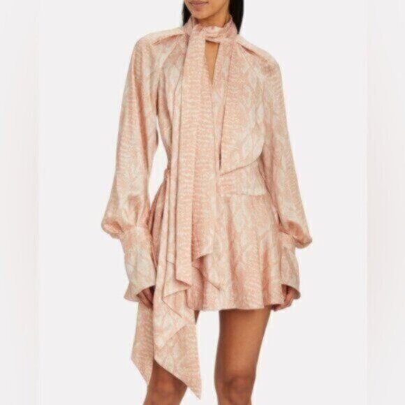 NWT Acler Bradley Cobra Wrap Long Sleeve Mini Dress - Picture 1 of 15
